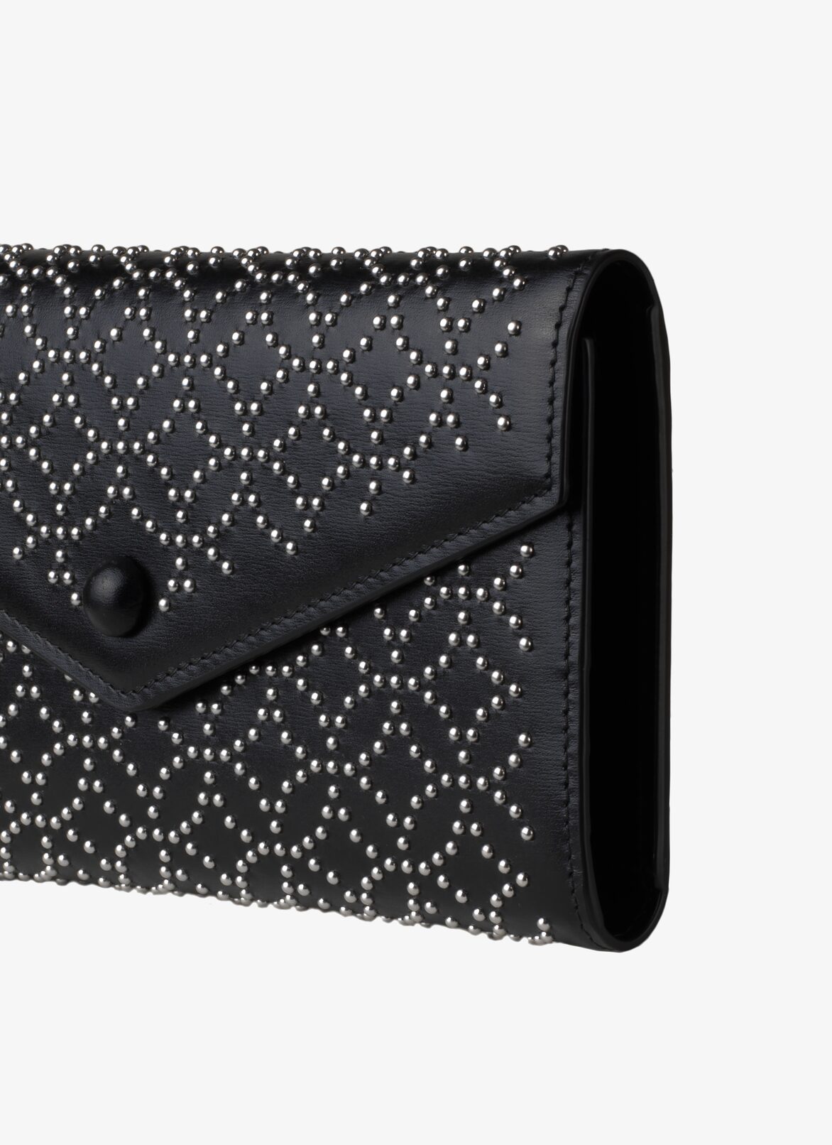 WALLET HOLDER CUIR LUX CLOU ARABESQUE BLACK ALAÏA BLACK  WALLET HOLDER CUIR LUX CLOU ARABESQUE BLACK